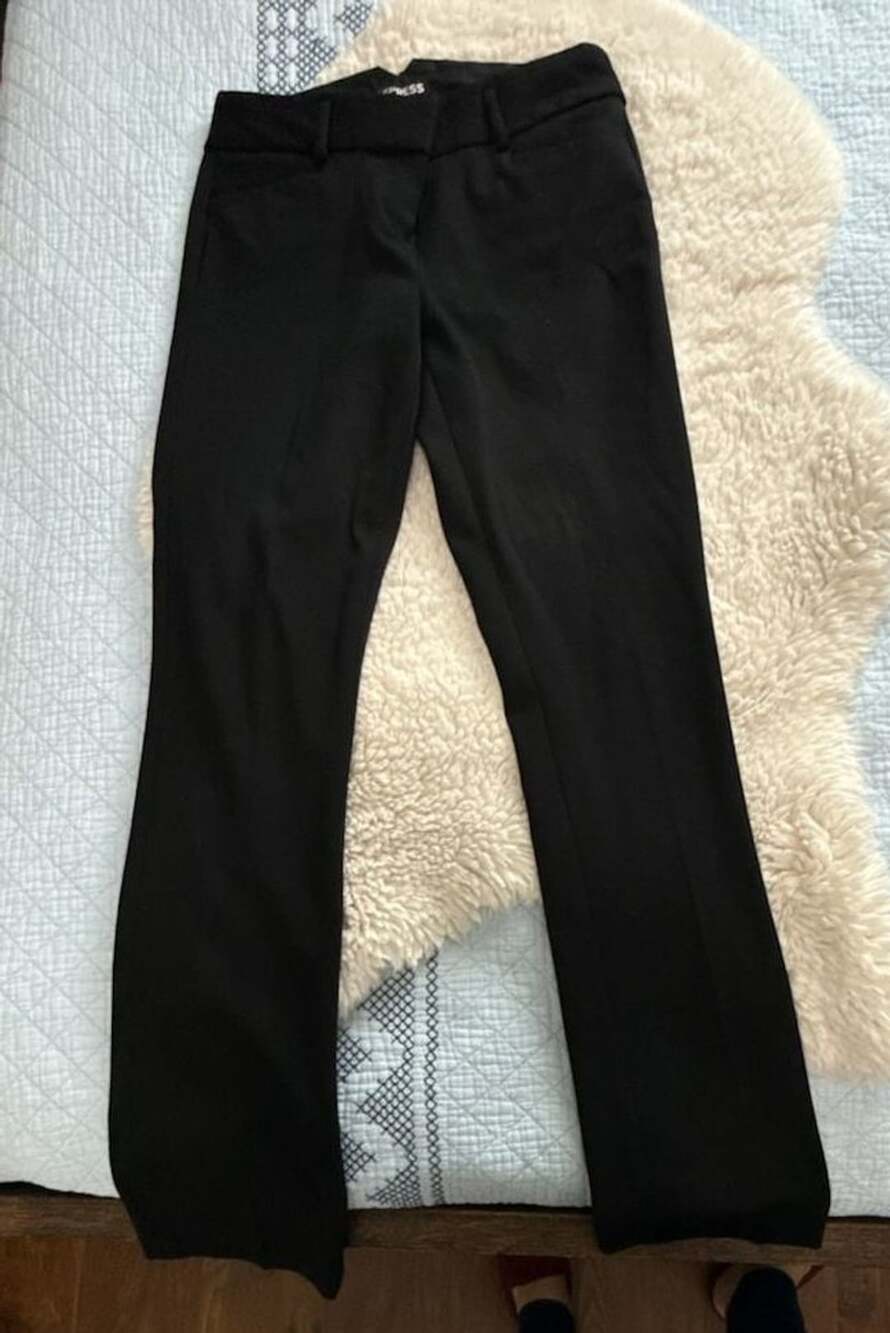 Express Columnist Pants Size 0R Black  Work Trousers ( 36, small, or size 4
